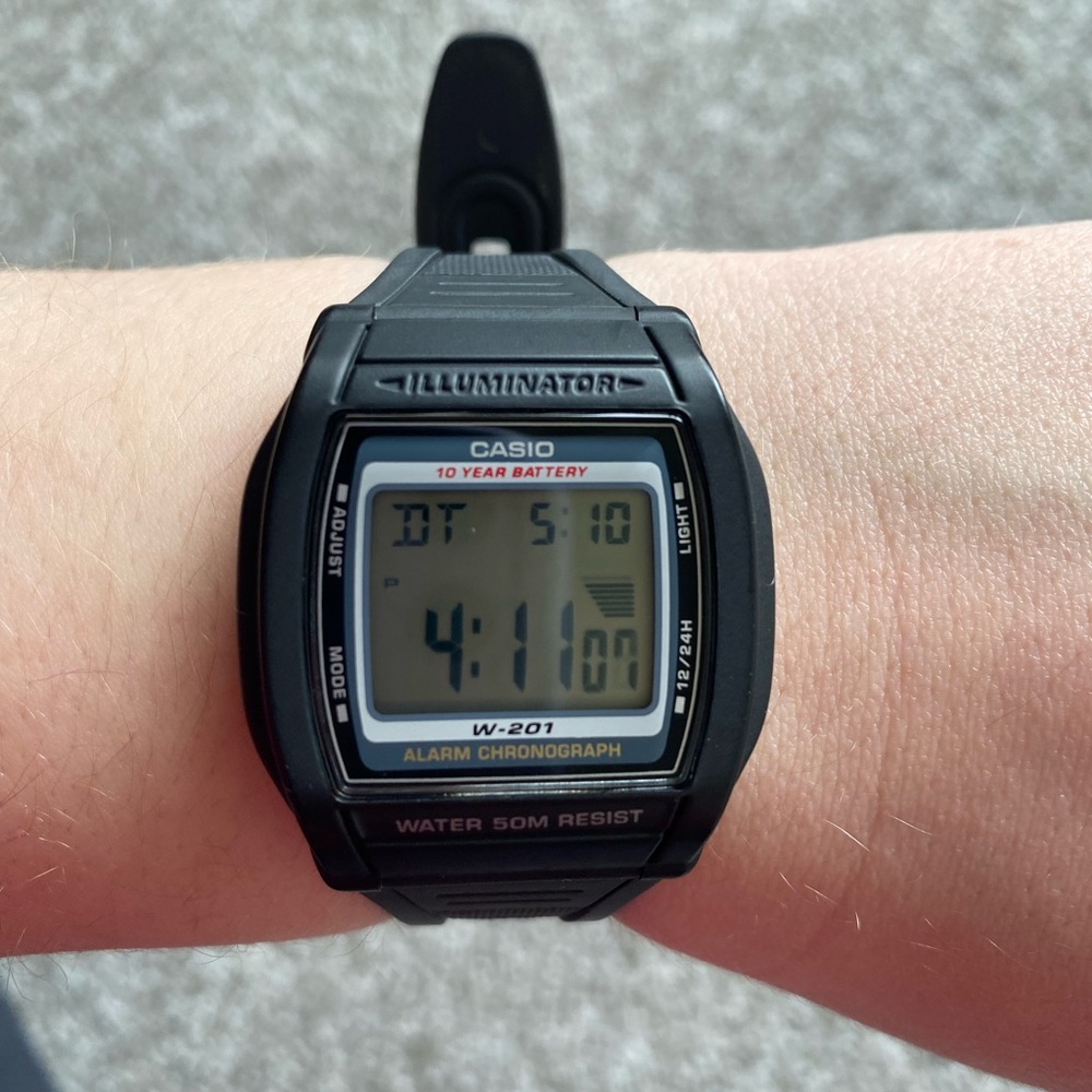 Casio Illuminator Watch Water Resist Black Digital